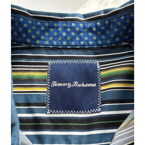 Tommy‎ Bahama Men’s 100% Cotton Multi Color Long Sleeve Button Down Shirt Size L - Picture 4 of 12